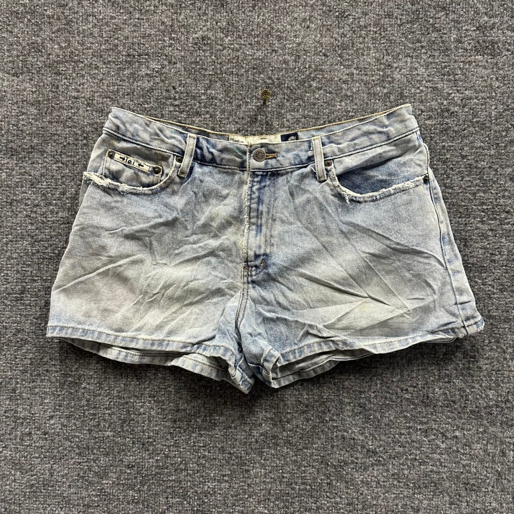 l.e.i. Jean Shorts Womens Size 13 Blue Cotton Distressed Denim Light Y2K